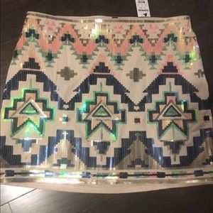 NWT Express Sequin Mini Skirt XS